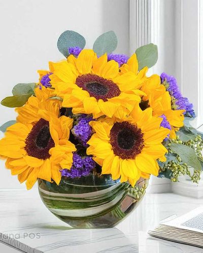<p>Fall flowers are the best thing about the season. If you enjoy fall flowers as much as we do, then don’t hesitate to get the Fall Whimsy flower bouquet for your home. This flower arrangement is made of sunflowers, purple statice and eucalyptus, and comes in a bowl vase. Send it to your friend to wish them a speedy recovery and cheer them up, wish your dear sister a happy birthday, or tell your significant other that you miss her- all with this bouquet.</p>